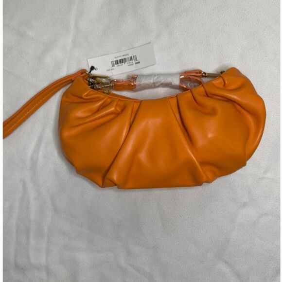 The Drop Soft Ruched Wristlet – Orange – NWT - Picture 2 of 3